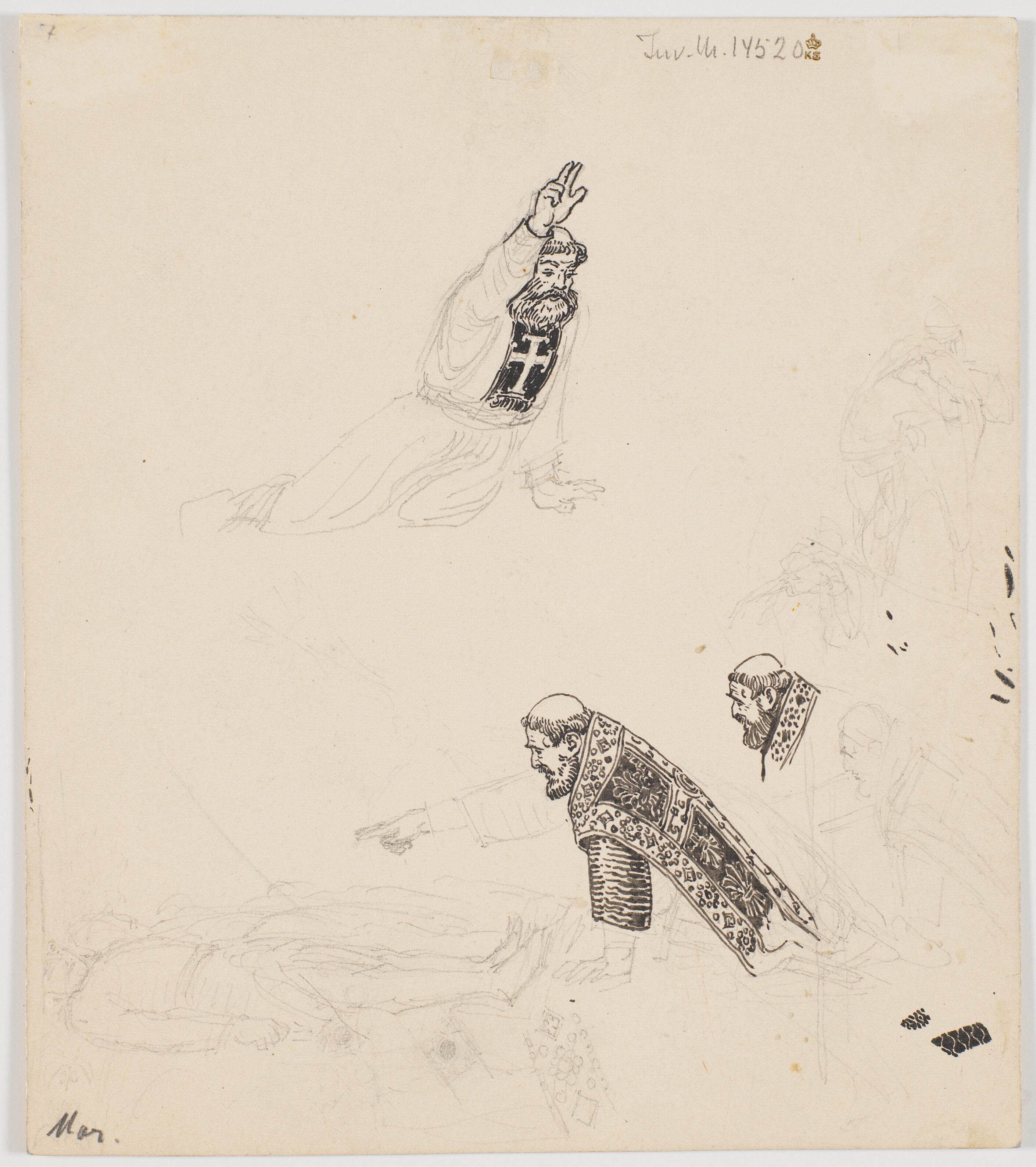 Forarbejder til uanvendte illustrationer